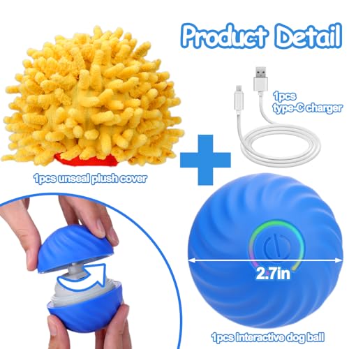 Interactive-Dog-Toys-Ball-Self-Rolling-Dog-Ball-with-Cover-Anti-Chewer-for-SmallMediumLarge-Puppy-Pet-Dog-Toys-Active-Rolling-Ball-for-Dogs-Enrichment-Motion-Activated-Toys-That-Move-on-its-Own