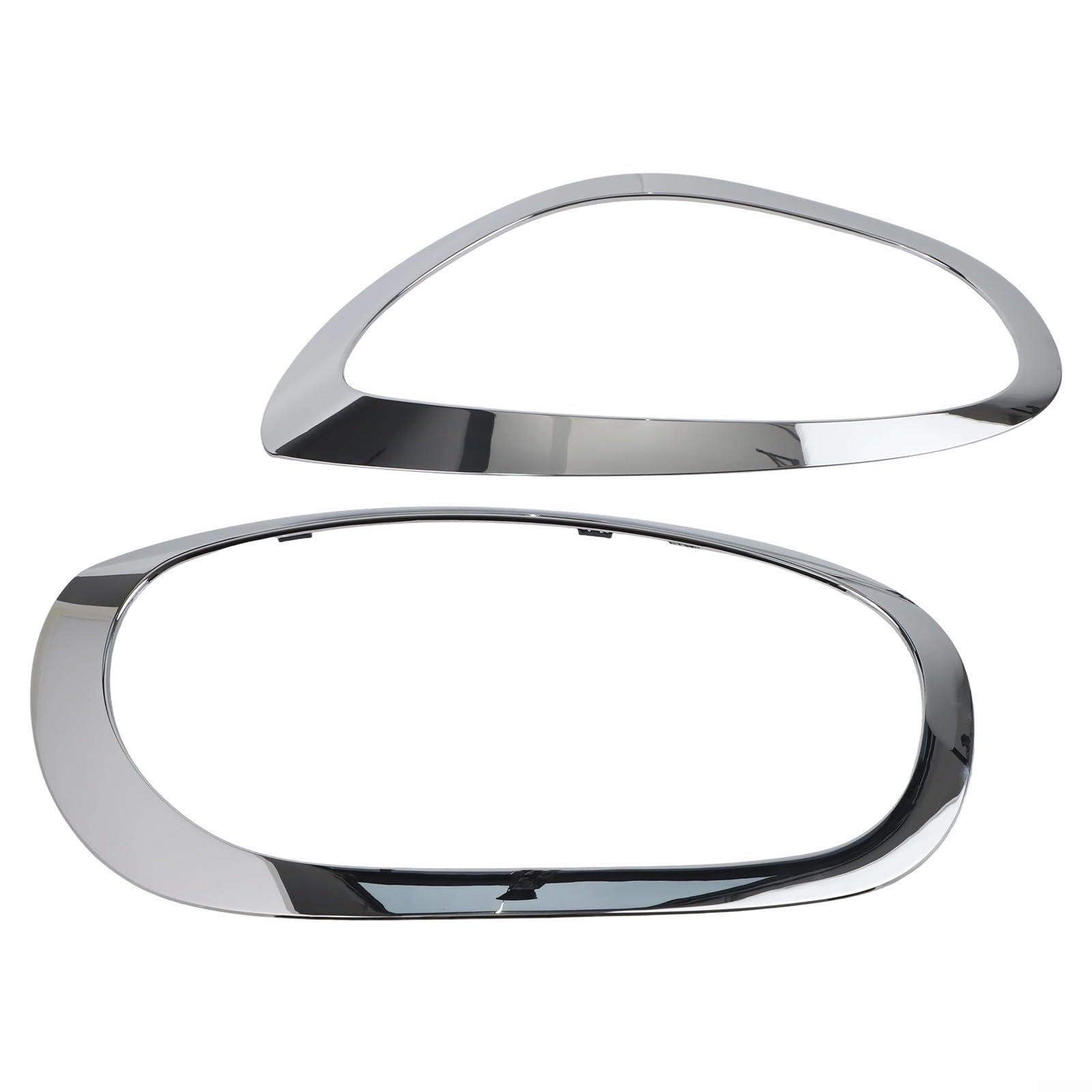 Mascherina per faro anteriore per Mini Cooper F60 F61 2017-2023 e per Mini Countryman cornice anteriore surround in ABS argento con OEM 51137388117 51137388118