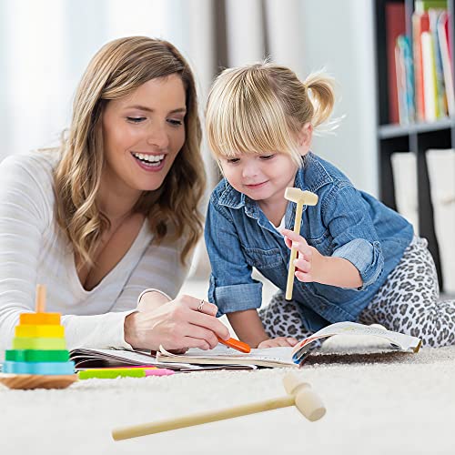 Nodg 20 Pcs Mini Wooden Hammer Wooden Solid Crab Lobster Mallet Small Wooden Mallet Shell Wood Cracker Hardwood Hammer Pounding Toy For Breakable Heart Cracking Seafood Chocolate For Kids #TOP2