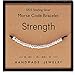 Suyi Stärke Morsecode Armband Inspirierende Geschenke für Frauen Ihr Sterling Silber Perlen Armband für Freundschaft Tochter Tochter Freundin Strength