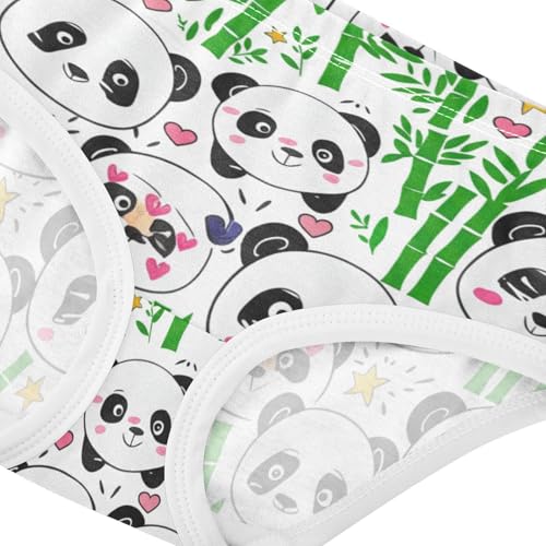 Cute Panda White Girl Panties Cute Girls Underwear Toddler Cotton Fancy Briefs Undies Kids 2t4