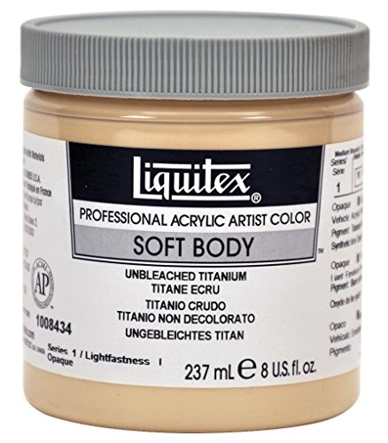 Liquitex 1008434 Professional Soft Body Acrylic Paint 8-oz jar, Unbleached Titanium