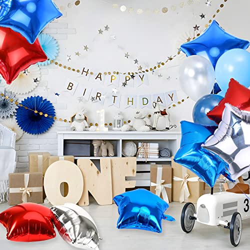 Blue Red White Star Foil Balloons Decorations, Febsnow 30Pcs 18 Inch 4Th Of July Balloons For Independence Day Patriotic Party Memorial Day Birthday Decorations Supplier #TOP3