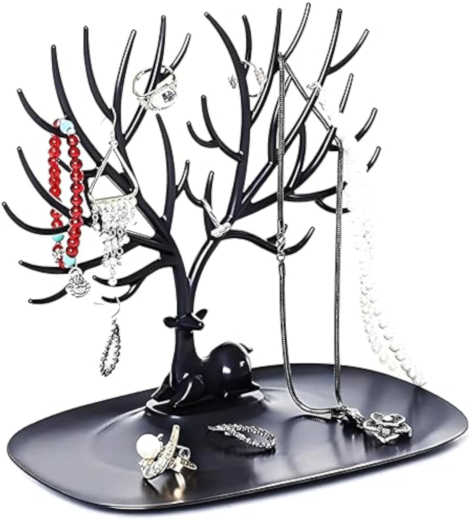 Creative Sika Deer Tree Wall Mount Organizer, Black