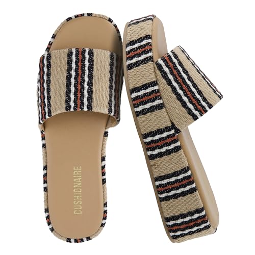 Image of CUSHIONAIRE Women's Kudos Platform Slide Sandals