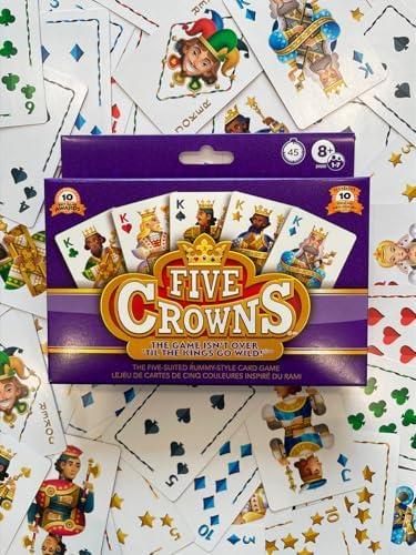 PlayMonster Five Crowns — The Game Isn't Over Until The Kings Go Wild! — 5 Suited Rummy-Style Card Game — for Ages 8+, Bilingual Version - 4
