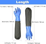 PU Waterproof Gloves for Men - Chemical Resistant, Reusable Heavy Duty for Painting, Chemical, and Acid Working