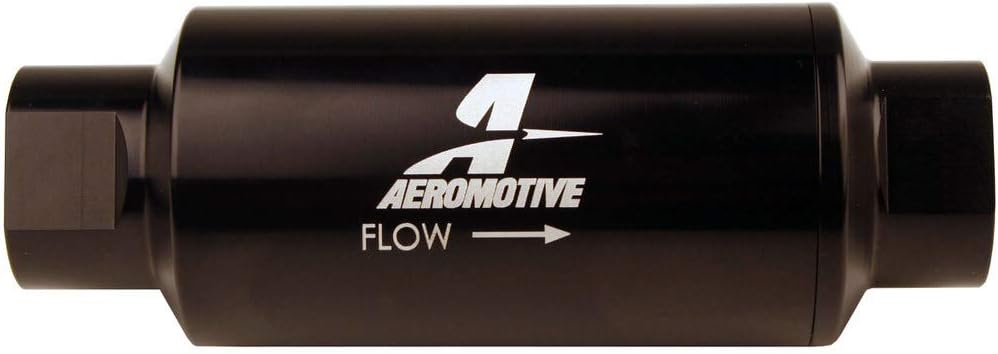 Aeromotive 12350 Filter, In-Line, 10-Micron Microglass Element, Black, 2" OD