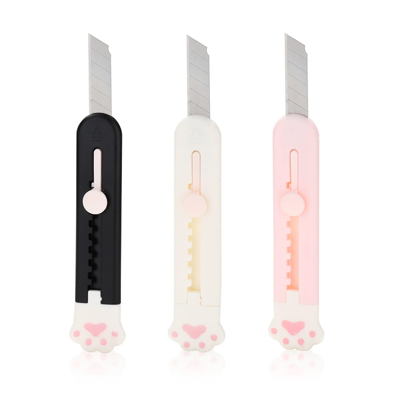 3 Pezzi Mini Taglierino Tascabile A Forma Di Nuvola – Coltello Di Sicurezza In Acciaio Con Portachiavi