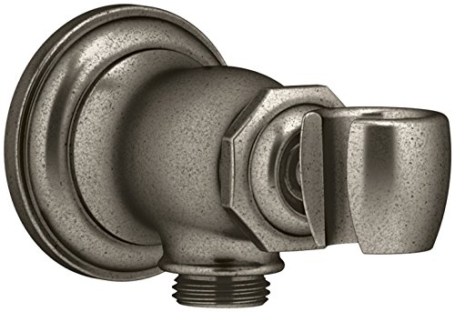 KOHLER K-72797-VNT Artifacts(Tm) Wall-Mount Handshower Holder and Supply Elbow, Vintage Nickel