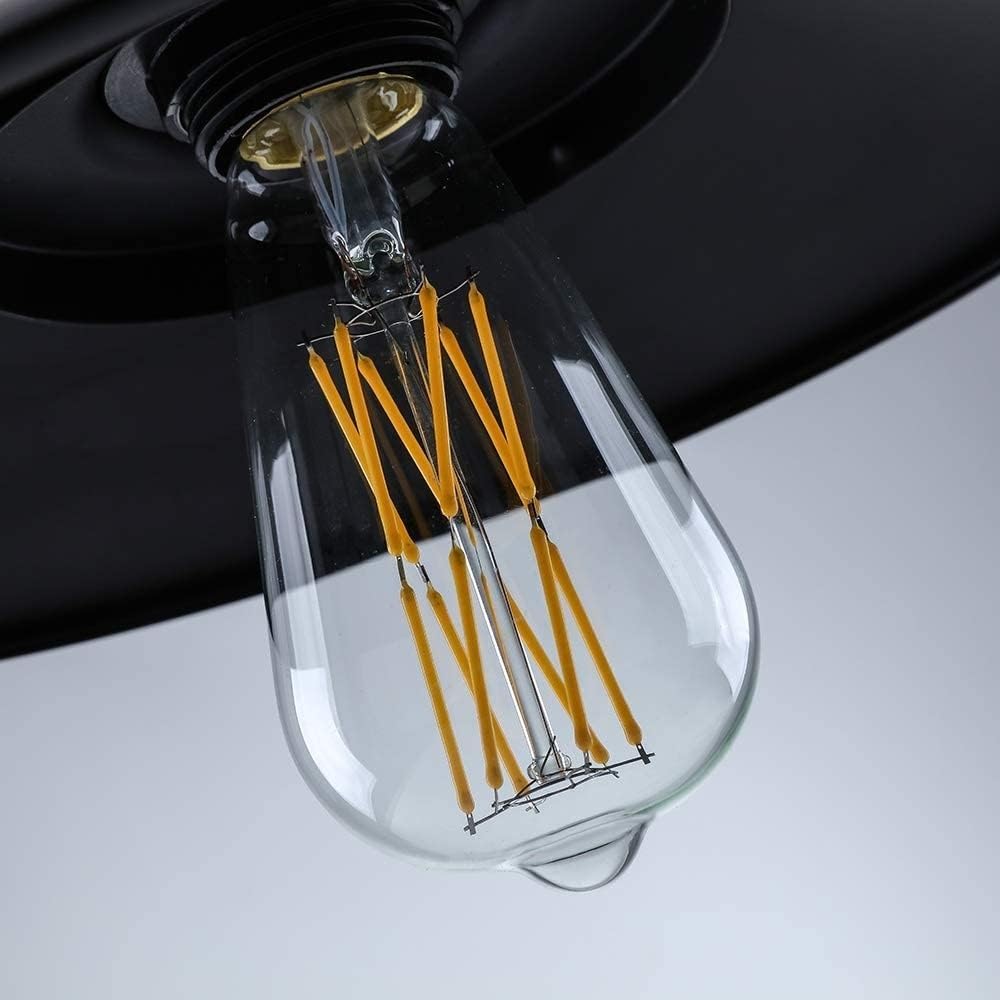 1fortunate Paquete de 5, bombillas LED Vintage de filamento Edison AC220V E27 ST64 12W/16W lámpara de vidrio transparente 2200K(ST64 16W)