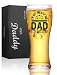 Onebttl Verre à bière pour beau-père, cadeau pour la fête des pères, anniversaire de la part de sa fille/fils, 450 ml, verre à bière « Le père qui a été étagé »