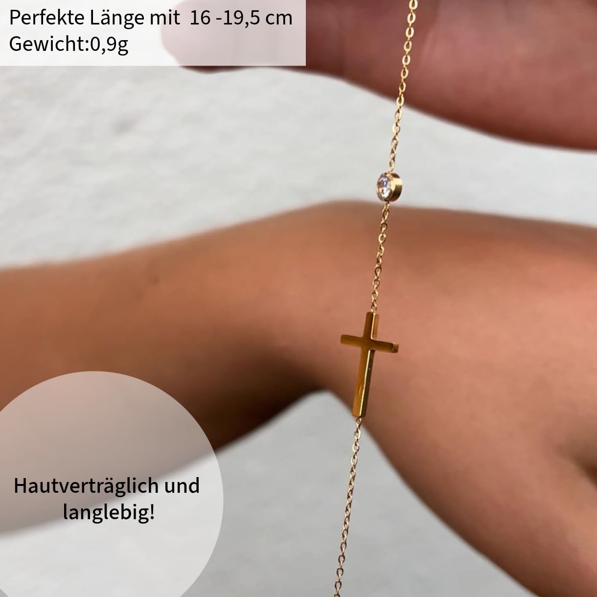 Wunderschöne Kreuz Kette gold Set als christliche Geschenke für Frauen | Elegante Damen Schmuck Set mit Kreuz als christliche Geschenkidee | Ideals auch als Christlicher Schmuck Frauen Geschenk