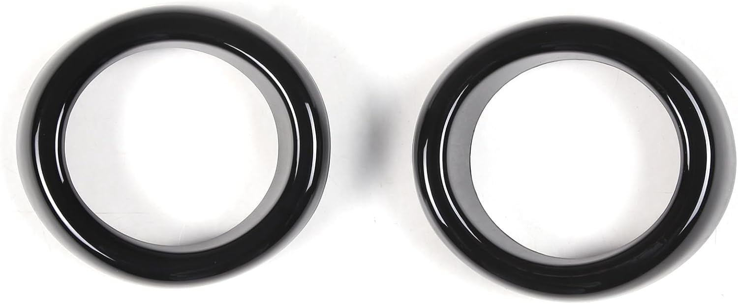 Front Bumper Fog Light Bezels Trim Cover Compatible with Infiniti G37 G25 2010-2013 Front Fog Light Lamp Decoration Protector Accessories (Piano Black)