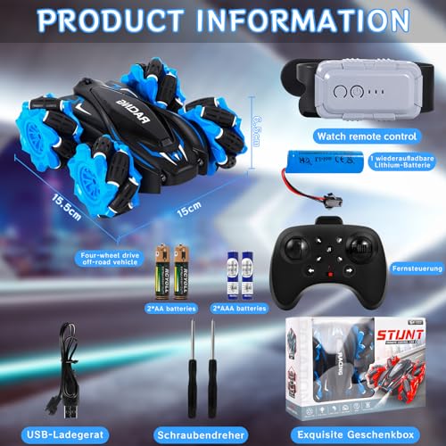 AQXONG Macchina Acrobatica Telecomandata, Auto