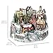 Best Choice Products 12in Pre-Lit Hand-Painted Animated Tabletop Christmas Village Set w/ Rotating Train, Fiber Optic Lights, Multicolor
