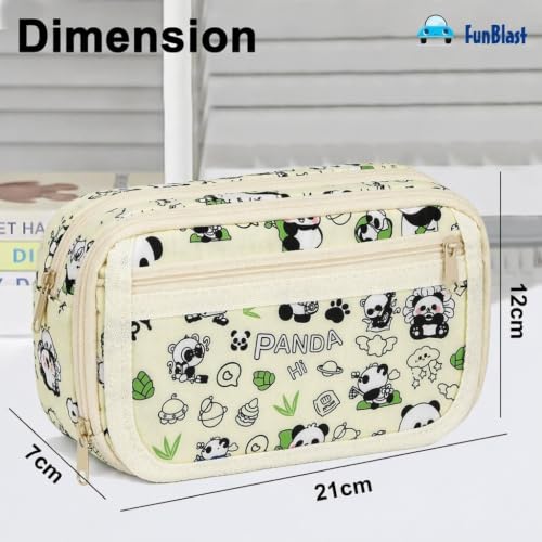 Image of FunBlast Pencil Pouch for Girls- Kawaii Pencil Pouch, Aesthetic Pencil Case Organizer, Large Capacity Stationary Organizer Case, Multipurpose Zipper Pouch for Kids & Adults (Panda)