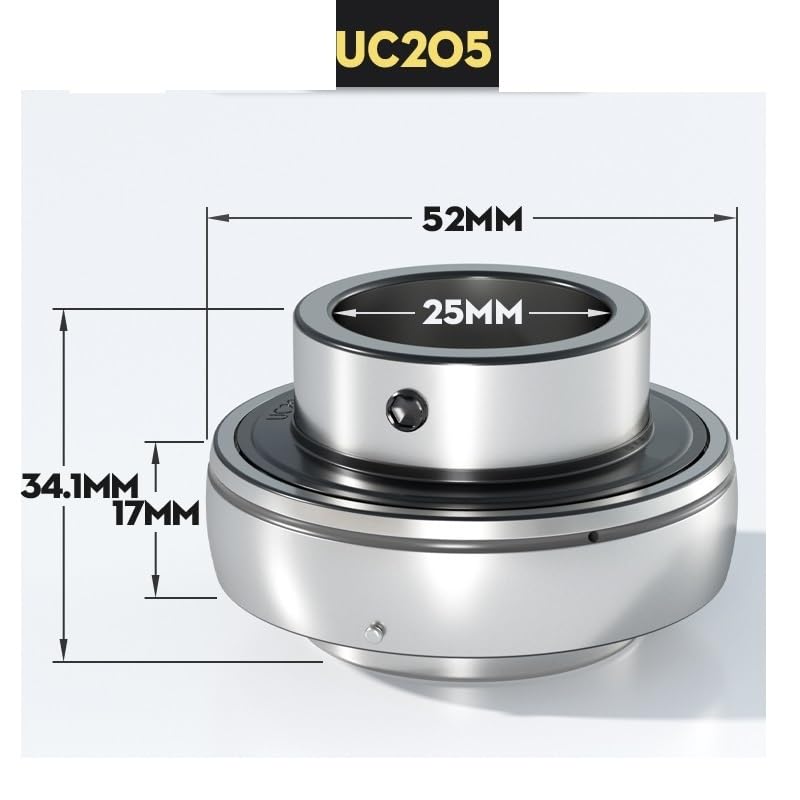Roulement sphérique extérieur UC205 P5 en acier robuste