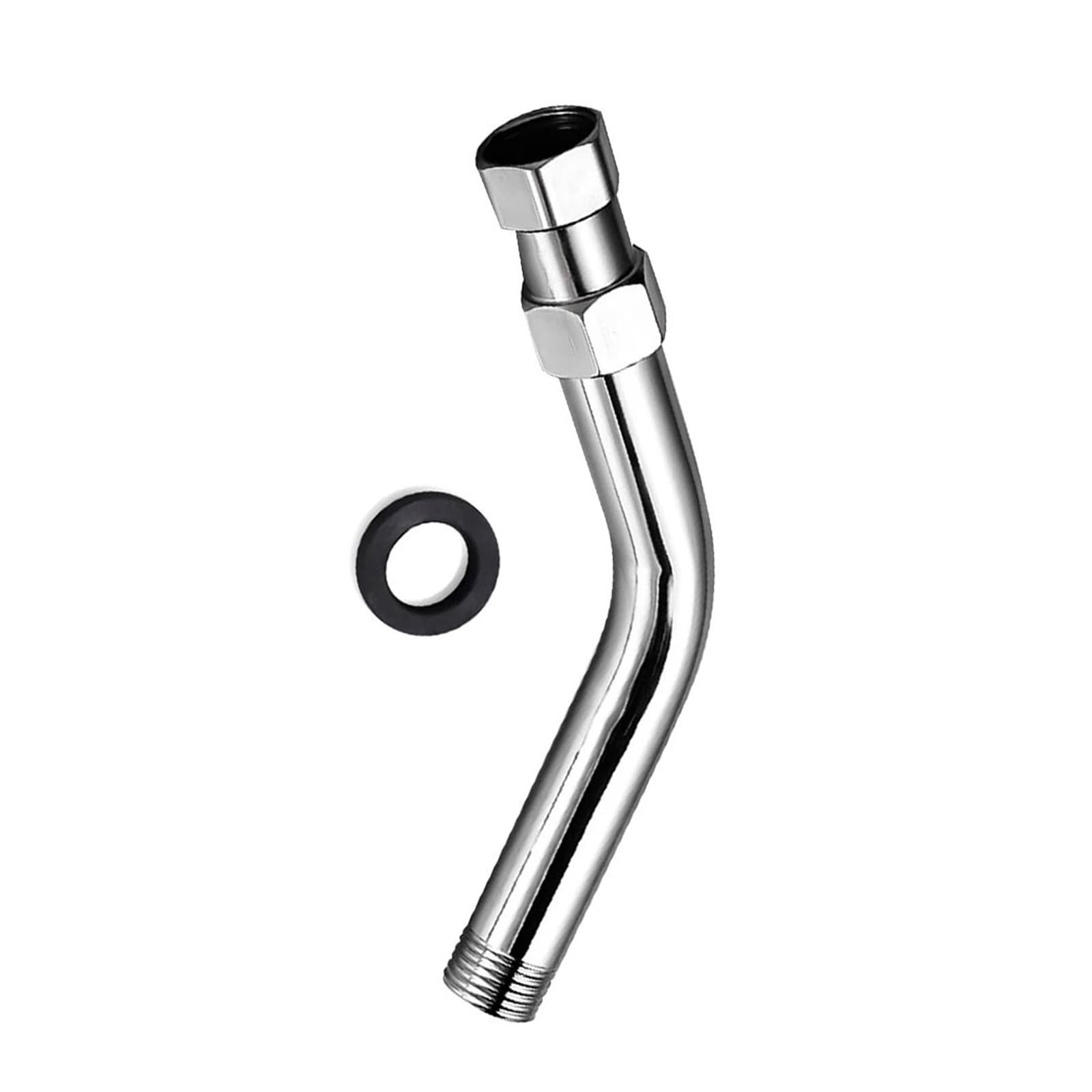Bngdfdgh One Color 8 Inch Shower Head Extension Wall-Mounted 304 Stainless Steel Arm Tube Hose G1/2 Connections 135° Elbow