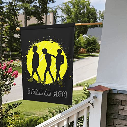 Anime Banana Fish Garden Flag Welcome Summer Vertical Double Sided Yard Flag Outdoor Decor Holiday Garden Flags For Outside Patio Porch Lawn 28"X40" #TOP4