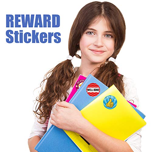Outus 1000 Stück Lehrer Belohnung Aufkleber Motivationssticker Klassenzimmer Belohnungstafel Kinder Lehrerbedarf Belohnungssticker English Rub on Sticker Lehrer Belobigung Schüler Reward