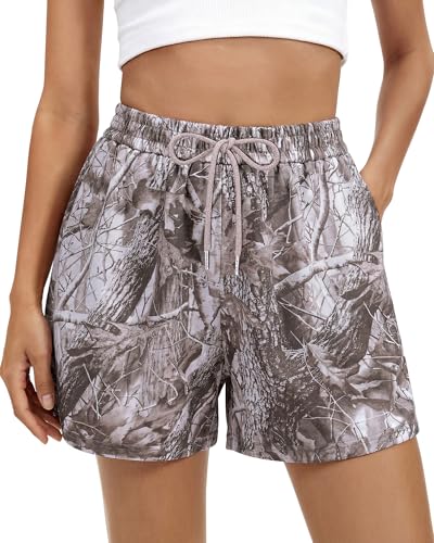 BTFBM Casual Floral Shorts for Women Beach Fashion Pajama 2026 Summer Outfits Lounge Sleep Y2K Beach Bottoms(Floral Purple,X-Large)