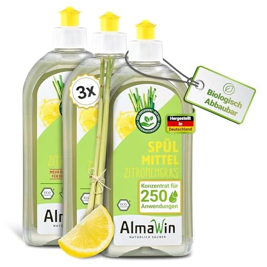 ALM awin Lavavajillas Limón Vegano), Eco garantía (3 unidades, X 500 ml)