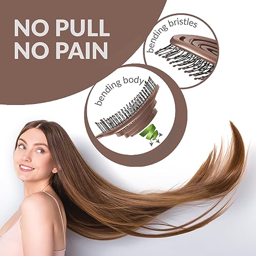 marQus Detangling Hair Brush for Women and Men, With Ultra-Soft, Flexible Bristles and Body, Glides Through Tangles with Ease - Image 2