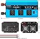 Wechselrichter 3000W /6000W Spannungswandler Reiner Sinus 12V 230V mit 3 Europäische Steckdose und 4 USB-Anschlüsse LCD Spannungsanzeige