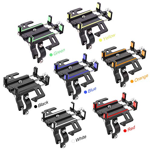 DECDEAL Suporte para telefone de bicicleta em liga de alumínio Suporte ajustável para telefone móvel