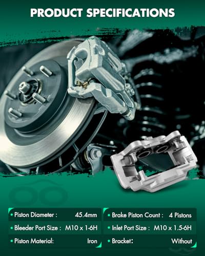 Image of SCITOO 185019 Front Left Disc Brake Caliper Assembly Without Bracket For Hummer For H3 2006-2010,For Hummer For H3T 2009-2010