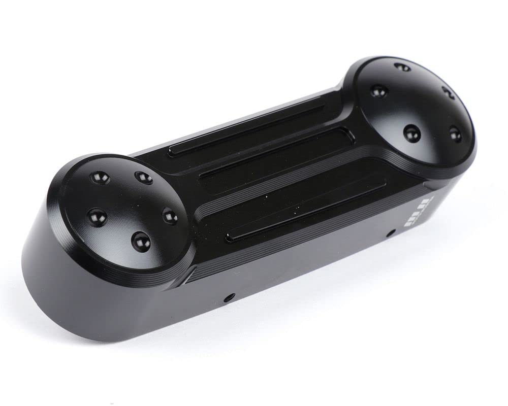 MOTO NOSTRA Schwingenabdeckung gerade CNC schwarz glänzend kompatibel für Vespa GT 125, GT 200, GT 60, GT L, GTS i.e., M31, M45