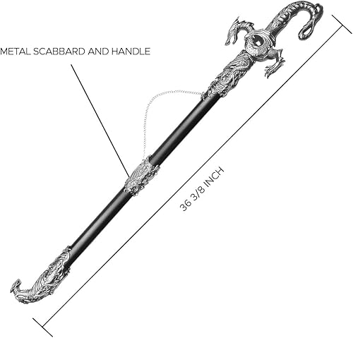 Miniatura 2 de Sable de dragón de San Jorge, espada de caballero fantasía, hoja sin filo, para colecciones, regalos