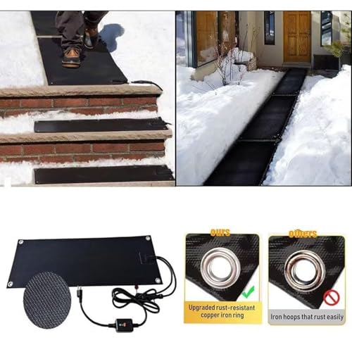 Tapis de déneigement chauffant d'extérieur USB pour allée hivernale
