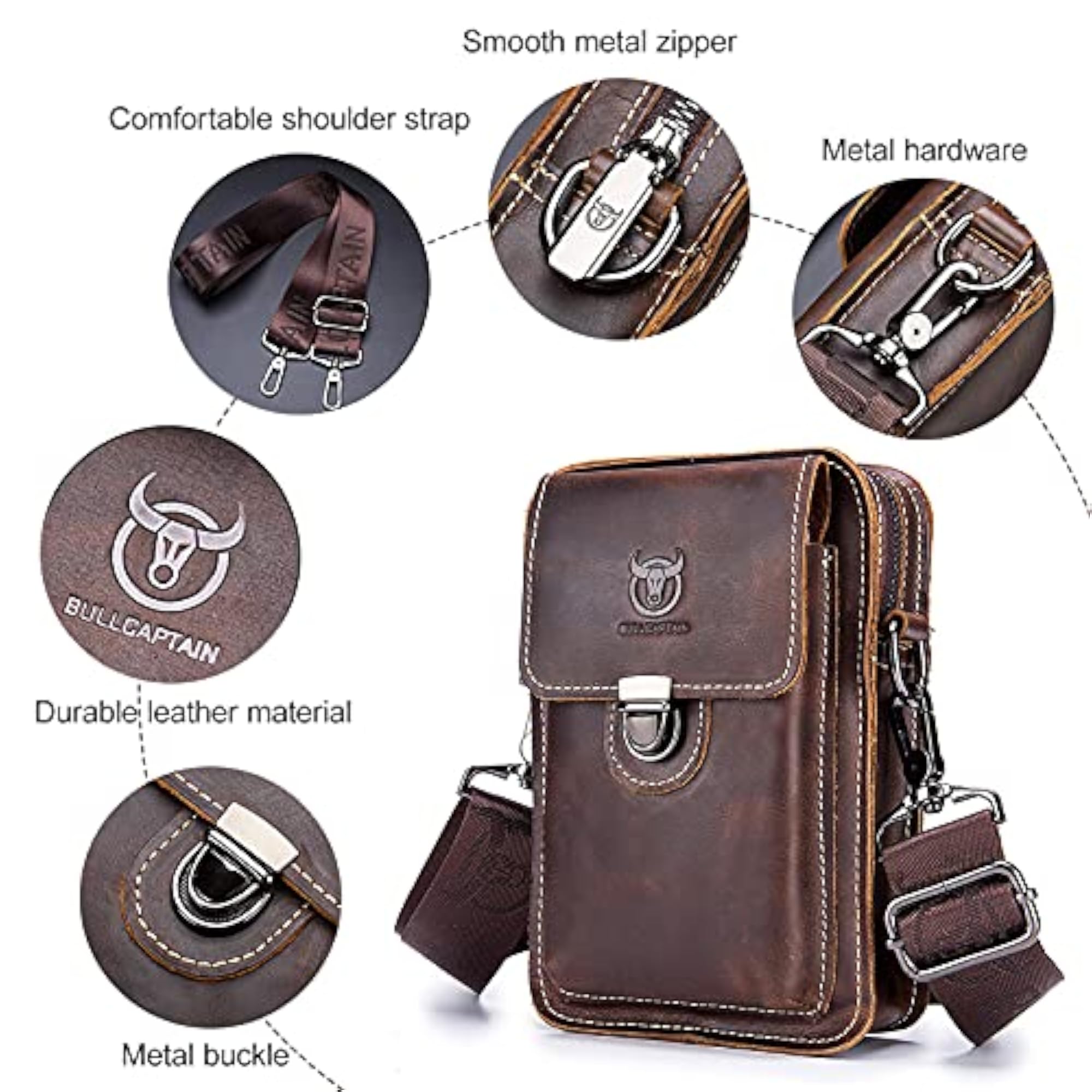 Men's Travel Messenger Body Cell Phone Purse Wallet