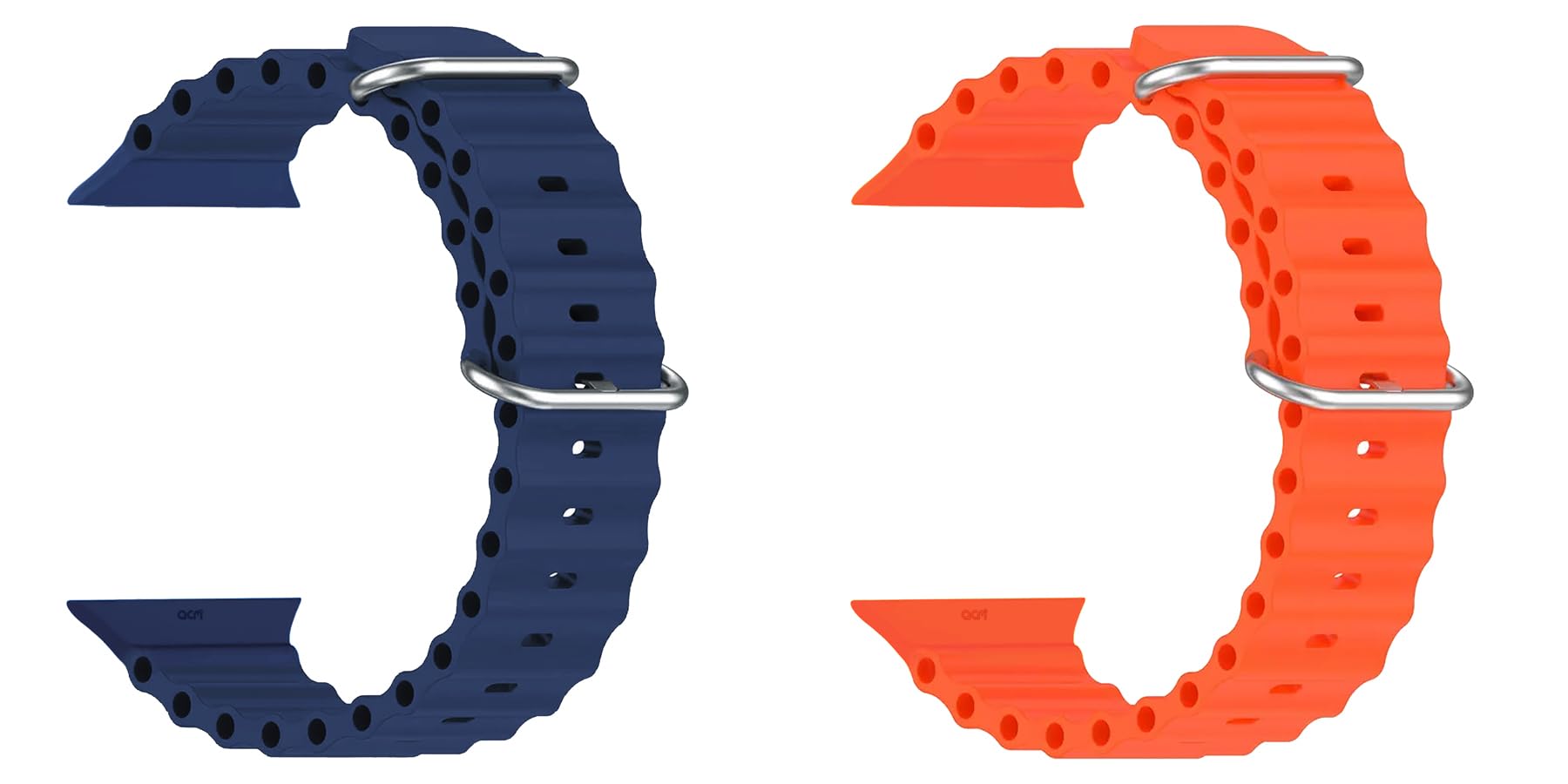 ACM Pack of 2 Watch Strap Slide Silicone Smart Belt compatible with Fire-Boltt Dapper Bsw189 Smartwatch Classic Band (Dark Blue/Orange) (B0D8VTDTB5) Amazon Price History, Amazon Price Tracker