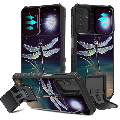 BVCLKJPOI Case for Samsung Galaxy S24 FE 6.7 Inch, Moon Dragonfly
