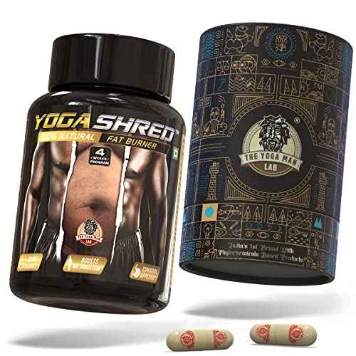 The Yoga Man Lab Yoga Shred Weight Burner Daily Thermogenic Fat Burner for Men Weight Loss Supplement, Appetite Suppressant & Energy Booster With Powerful Ingredients Green Coffee & More | Pack of 1 The Yoga Man Lab Yoga Shred Weight Burner Daily Thermogenic Fat Burner for Men Weight Loss Supplement, Appetite Suppressant & Energy Booster With Powerful Ingredients Green Coffee & More | Pack of 1