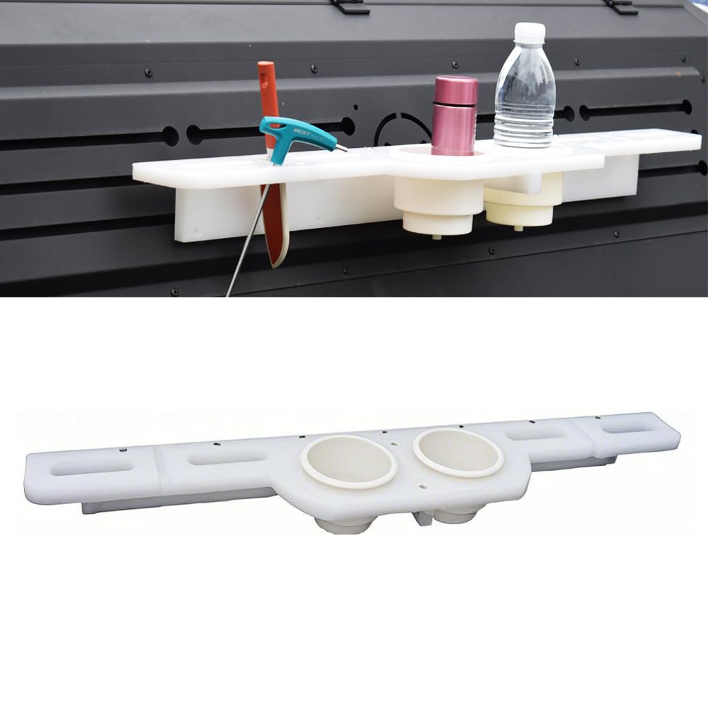 Tebaisea Marine Double Drink Cup Holder, Fishing Tool Holder, Plastic Holder for Knives and Lures