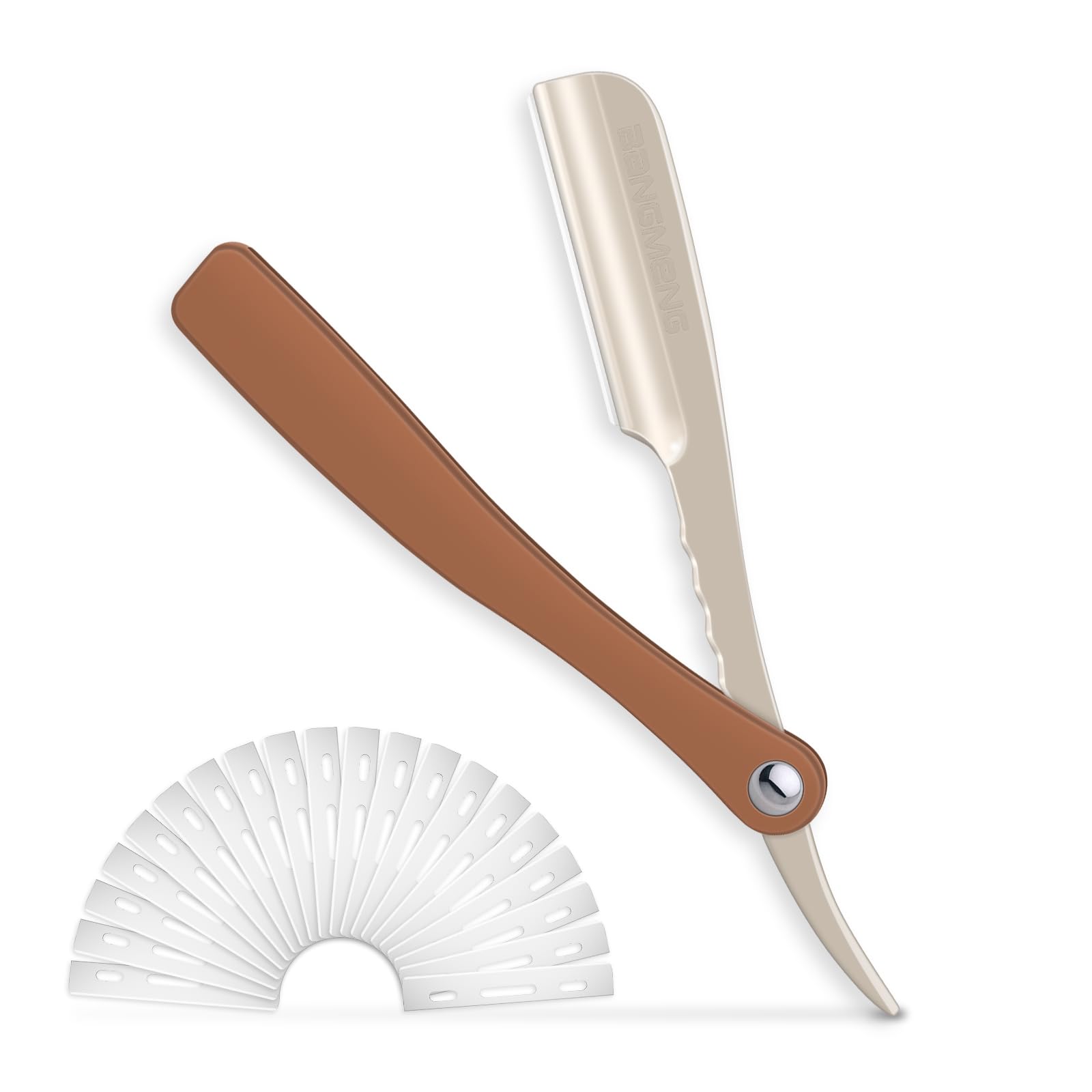 BANGMENG Straight Razor for Men, Edge Single Blade Shavette Shaving