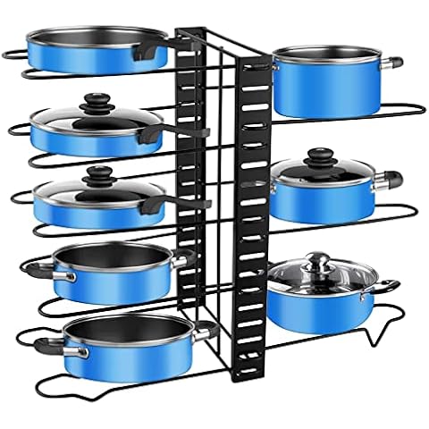 DIDUDE Soporte para Sartenes, 8 niveles de altura ajustable con pies antideslizantes Cover