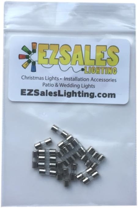 Mini Fuses for Christmas Lights Strings 3A 125V (20) Pack