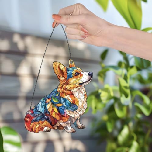 Image of Corgi Acrylic Ornament Gift for Dog Lovers Christmas Hanging Decor