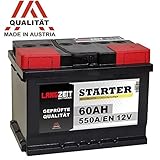 LANGZEIT STARTER 60AH 12V 550A/EN Autobatterie, 30% mehr Startleistung gegenüber herkömmlichen Starterbatterien. (SONDERAKTION JETZT ZUGREIFEN)