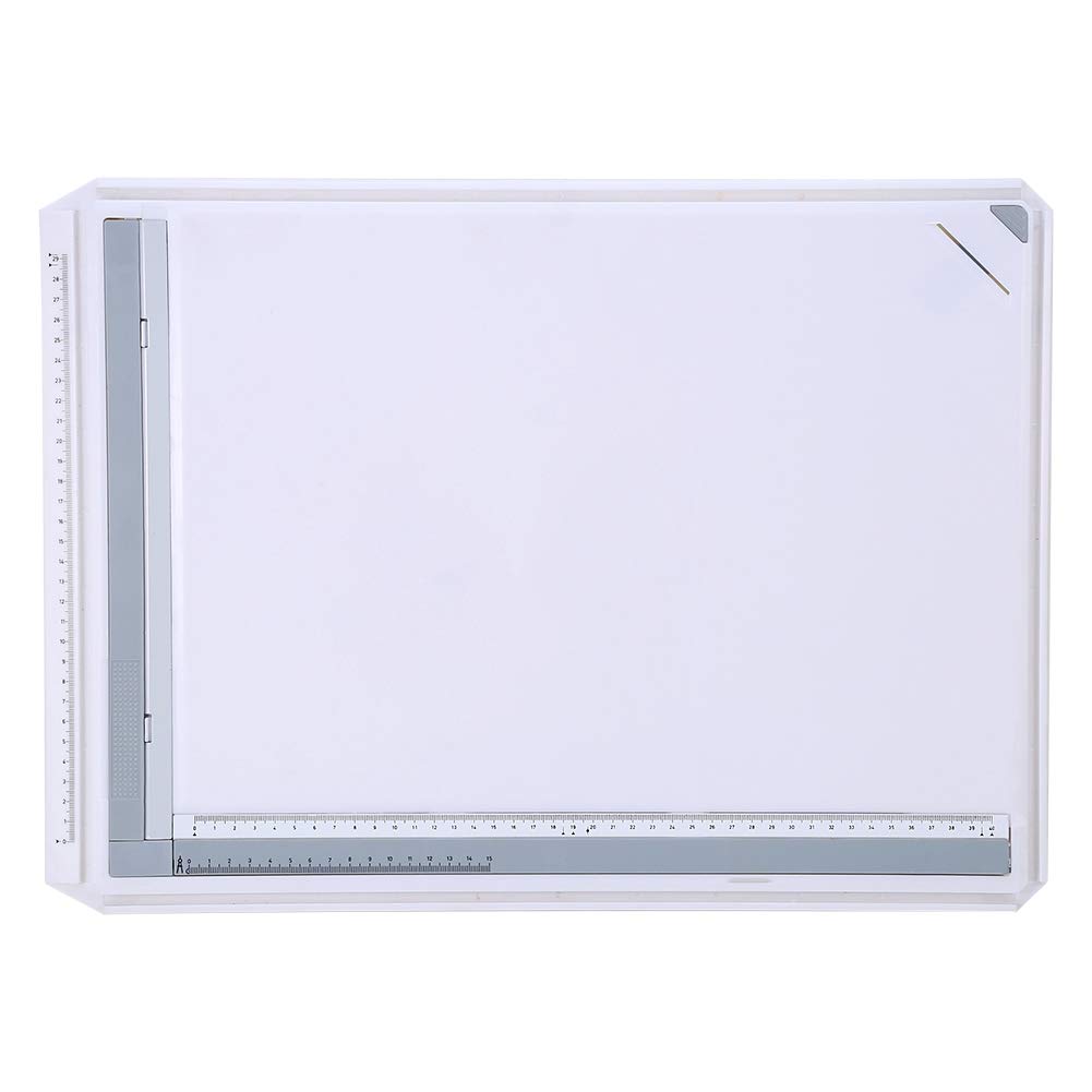 Standard-Zeichenbrett-Zeichentisch |2 parallele Lineale und 2 Eckklammern für präzises Zeichnen |Ergonomisches Zeichenbrett für Architekten/Studenten/Künstler