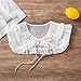 Mujeres Algodón Cuello falso Camisa de color sólido desmontable para adultos Blusa de cuello falso de encaje Top Ropa de mujer Decoración Accesorios de ropa, blanco