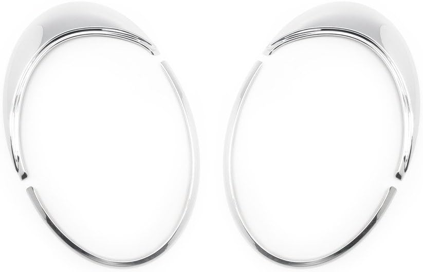 CarLab (2) Chrome Headlights Lamp Eye Lid Brows Eyelids Cover for 2006-2011 VW New Beetle