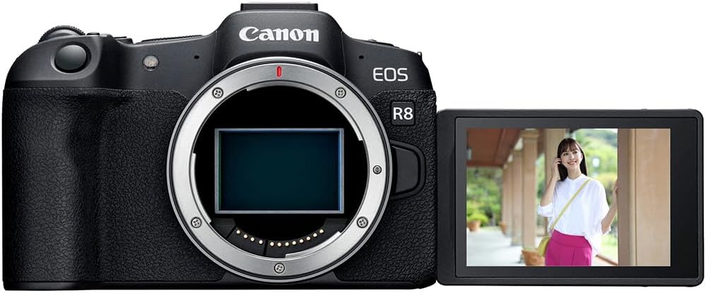 Canon EOS R8 Full Frame Mirrorless Camera + RF 24-50mm F4.5-6.3 is STM Lens 5803C012 Bundle with Lexar Premium 64GB SDXC Memory Card, Deco Essentials Camera Bag and Corel Photo Video Suite