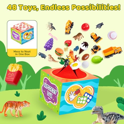 JoyCat Sorting Toys for Toddlers – Sensory Play Box with 48 Sorting Objects, Montessori Preschool Learning Toy to Support Early Cognitive & Speech Development for Ages 2–5