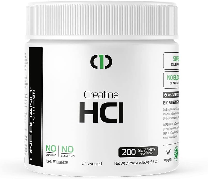 One Brand Nutrition Creatine HCL (200 Servings) | 100% Pure VEGAN